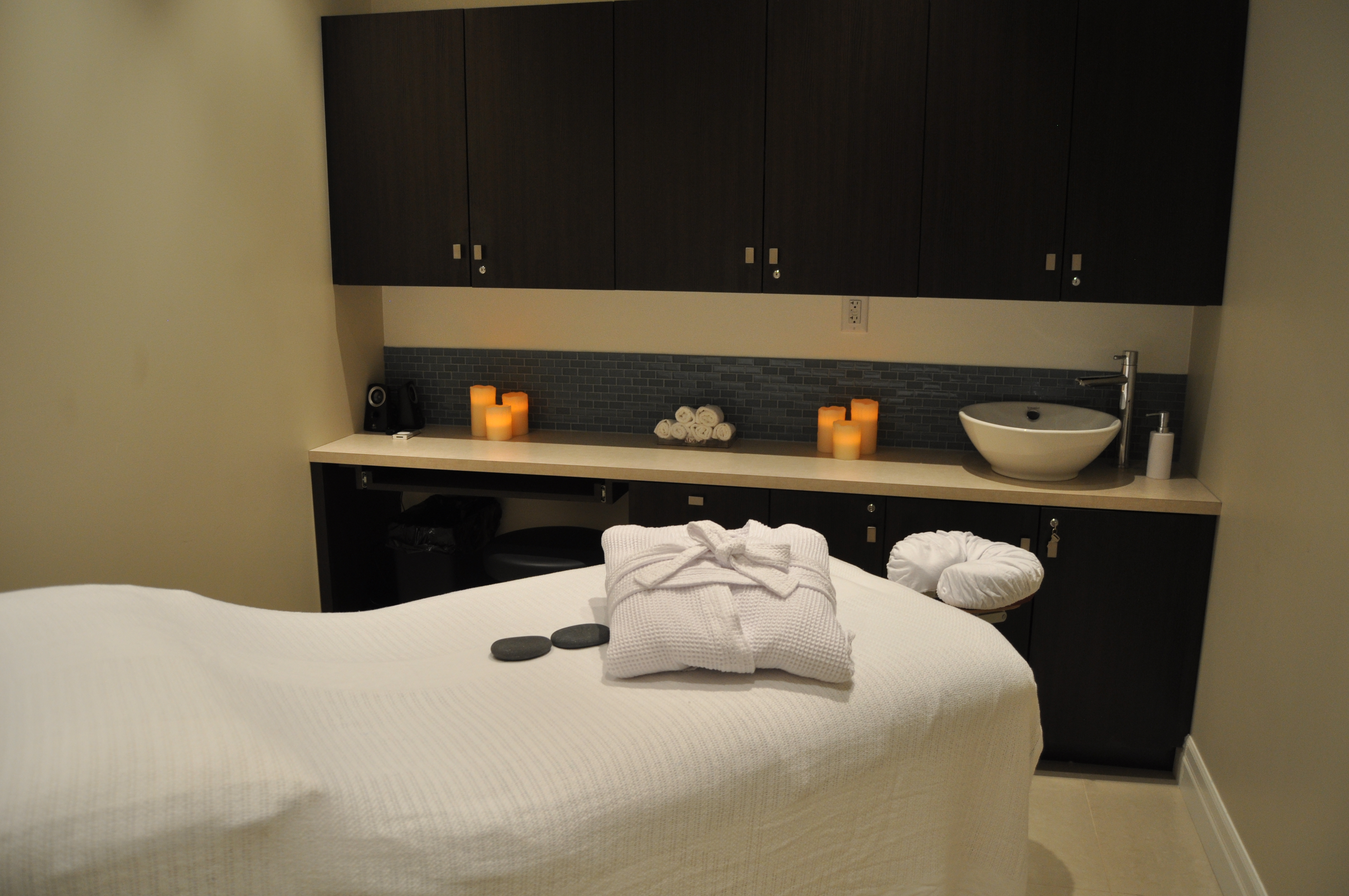 Facial treatment room at DermaSpa Ajax Pickering